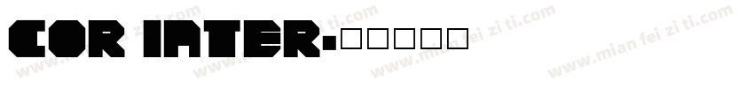 COR INTER字体转换
